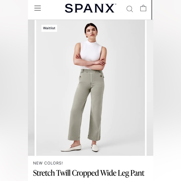 NWT Stretch Twill Cropped Wide Leg Pant. Size small - Picture 1 of 1